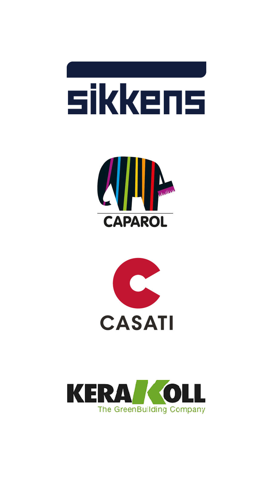 I marchi dei prodotti con cui lavoriamo: Sikkens, Caparol, Casati, Kerakoll